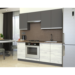 Bucatarie Yasen Madera 1.8m (Graphite Grey/White Craft Oak)