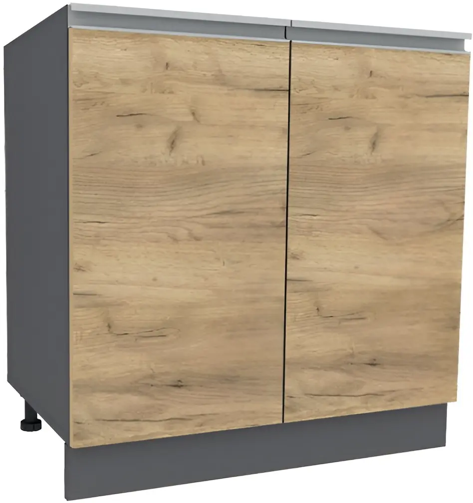 Кухня Yasen Мадера 1.8м (Графит Серый/Дуб Крафт Золотой)