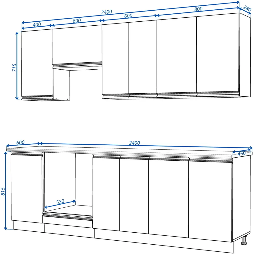 Кухня Yasen Мадера 2.4м (Дуб Крафт Золотой/Дуб Крафт Белый) - 11