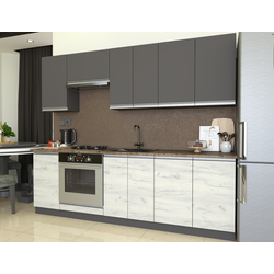 Bucatarie Yasen Madera 2.4m (Graphite Grey/White Craft Oak)