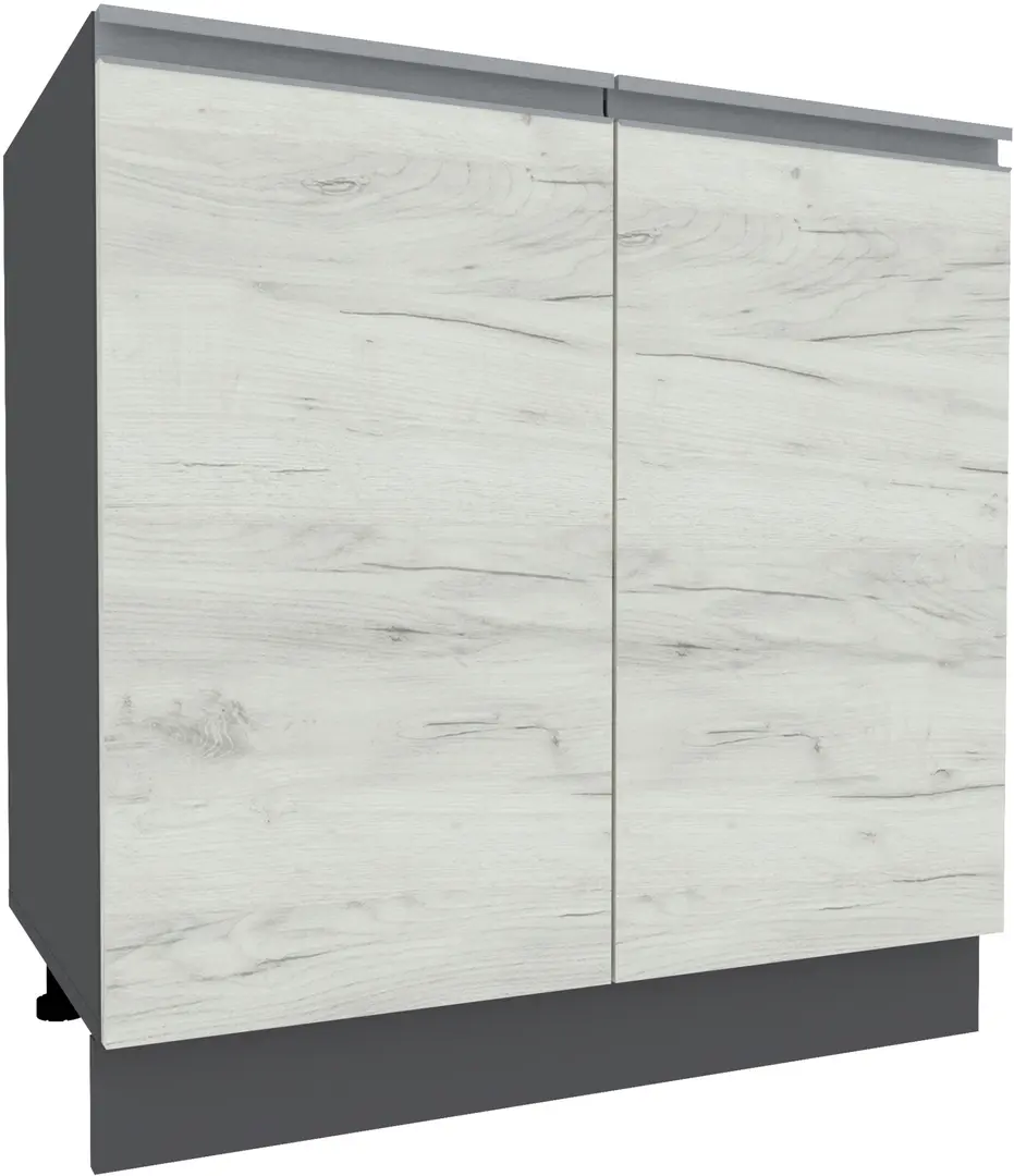 Bucatarie Yasen Madera 2.4m (Graphite Grey/White Craft Oak)