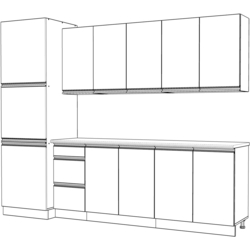 Bucatarie Yasen Madera 2.6m (White Craft Oak/Graphite Grey) Thumb