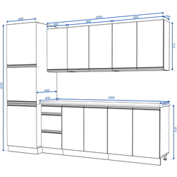 Bucatarie Yasen Madera 2.6m (Graphite Grey) Thumb