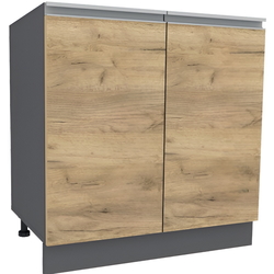 Bucatarie Yasen Madera 2.6m (Graphite Grey/Gold Craft Oak) Thumb