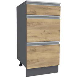 Bucatarie Yasen Madera 2.6m (Graphite Grey/Gold Craft Oak) Thumb