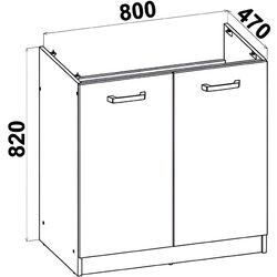 Bucatarie Yasen Samanta 2.2m (White/White Craft Oak) Thumb