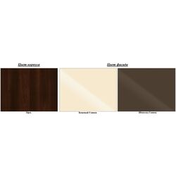 Bucatarie modulara Yasen Francheska 2.0m Dreapta (Nut/Beige Gloss/Chocolate Gloss) Thumb