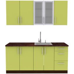 Bucatarie modulara Yasen Marta 1.8m (Nut/Olive)