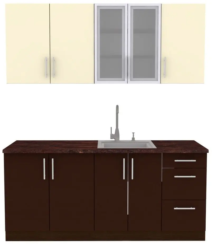 Модульная кухня Yasen Марта 1.8м (Орех/Ваниль/Шоколад)