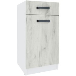 Bucatarie modulara Yasen Samanta 2.4m (White/White Craft Oak) Thumb