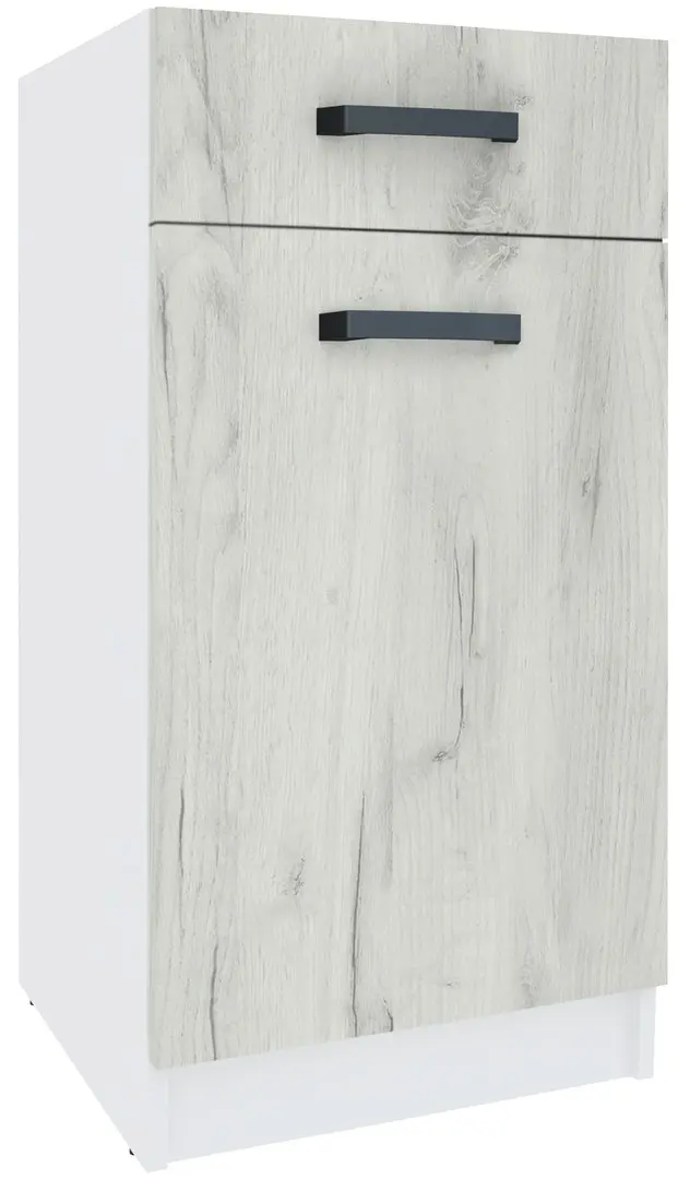 Bucatarie modulara Yasen Samanta 2.4m (White/White Craft Oak)