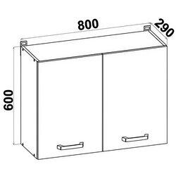 Bucatarie modulara Yasen Samanta 2.6m (White/Artizan Oak) Thumb