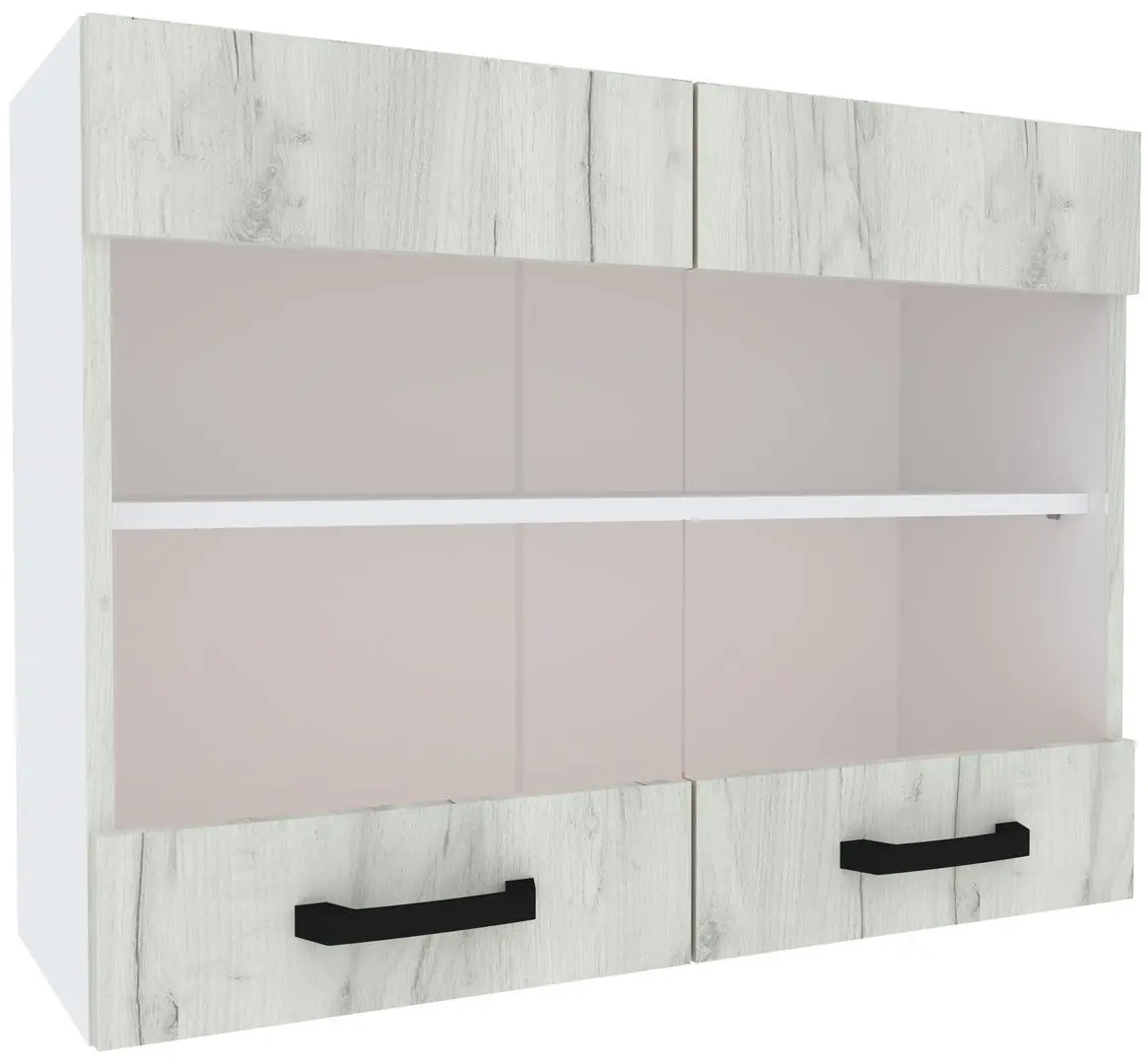 Bucatarie modulara Yasen Samanta 2.6m (White/White Craft Oak)