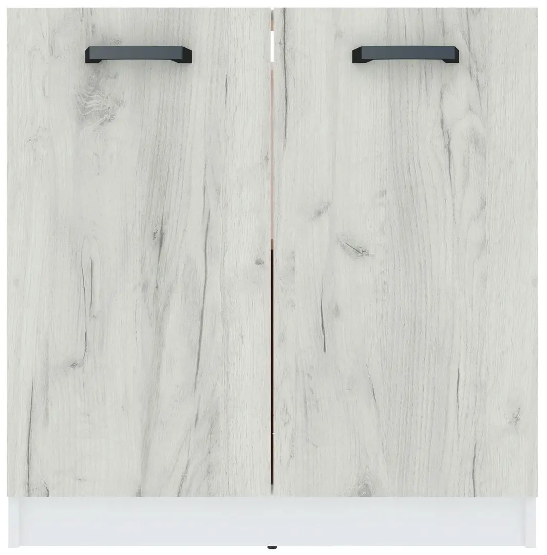 Bucatarie modulara Yasen Samanta 2.6m (White/White Craft Oak)