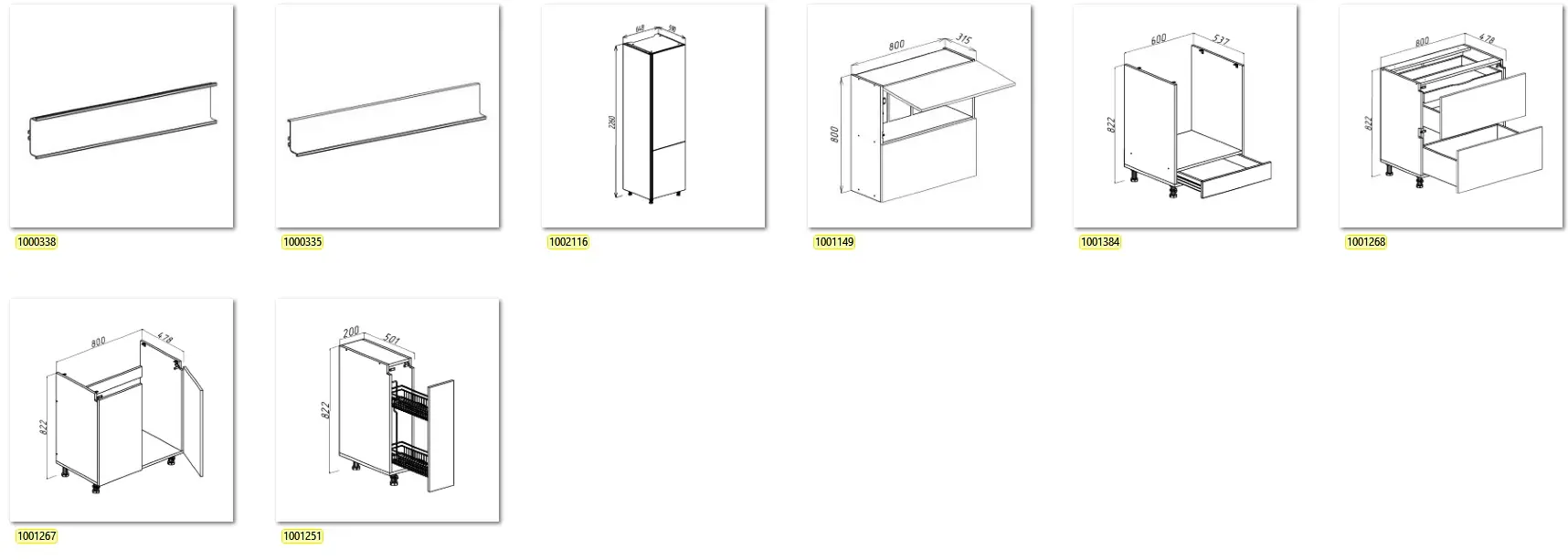 Bucatarie modulara Bayro Monty 10 3.0m (White)