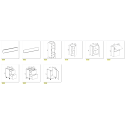 Bucatarie modulara Bayro Monty 8 2.6m (Light Grey/Stone Grey) Thumb