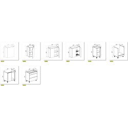 Bucatarie modulara Bayro Spring 11 2.6m (Light Grey/Trend Grey) Thumb