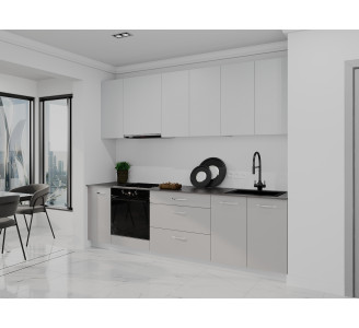 Bucatarie modulara Bayro Spring 11 2.6m (Light Grey/Trend Grey)