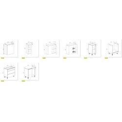 Bucatarie modulara Bayro Spring 12 2.6m (Rockford Hickory/Anthracite Gloss) Thumb