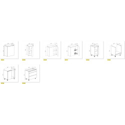 Bucatarie modulara Bayro Spring 13 2.6m (White Gloss) Thumb