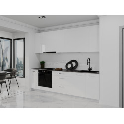 Bucatarie modulara Bayro Spring 13 2.6m (White Gloss)