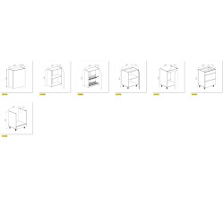 Bucatarie modulara Bayro Spring 15 2.4m (Light Grey) Thumb