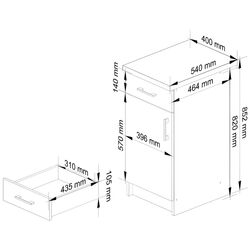 Modul inferior Akord Lima S40 SZ1 (White/Sonoma Oak) Thumb