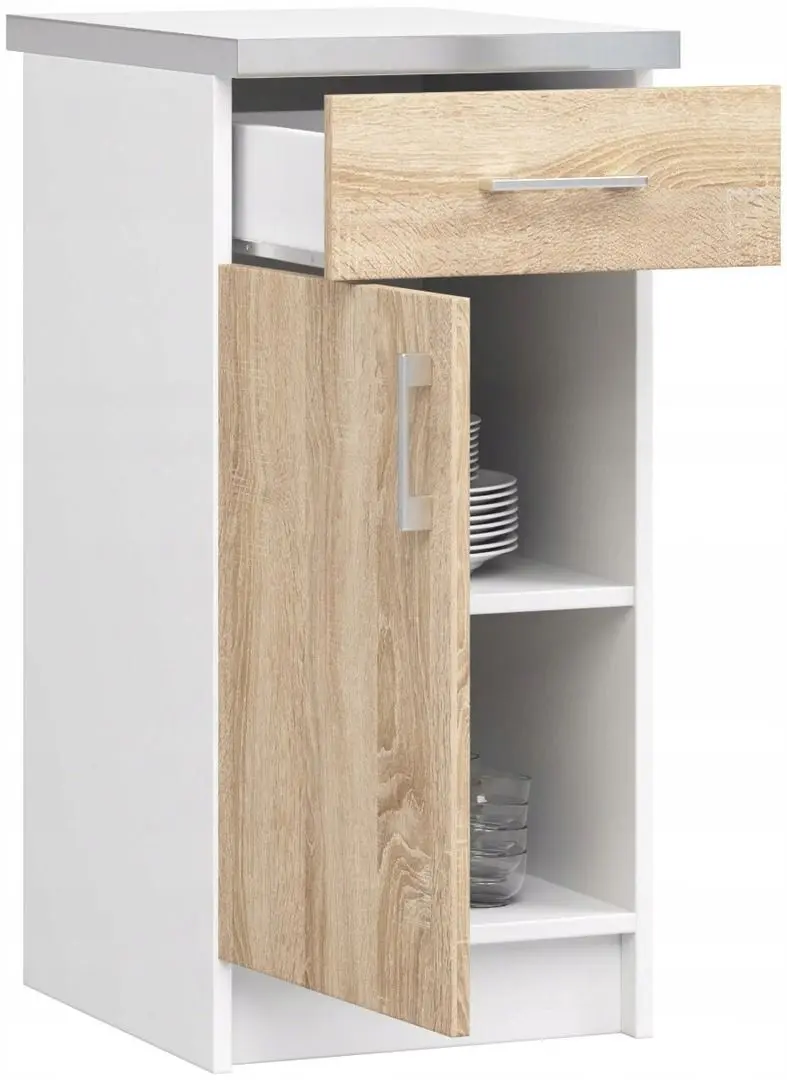 Modul inferior Akord Lima S40 SZ1 (White/Sonoma Oak)