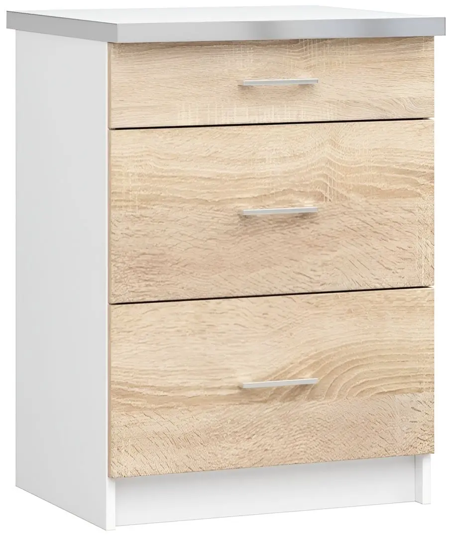 Modul inferior Akord Lima S60 SZ3 (White/Sonoma Oak)