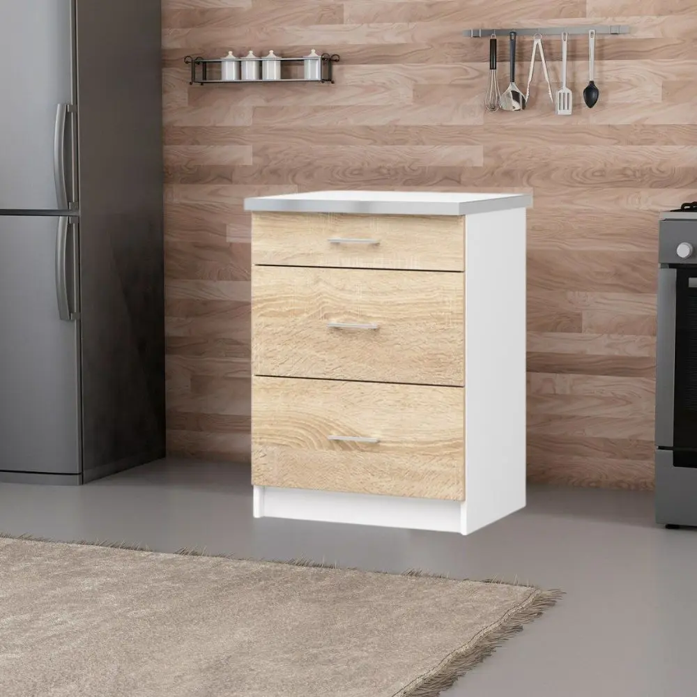 Modul inferior Akord Lima S60 SZ3 (White/Sonoma Oak)