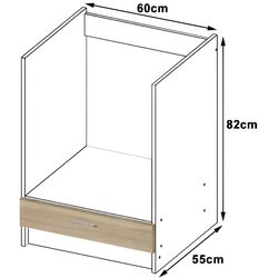 Modul inferior Akord Lima S60KU (White/Sonoma Oak) Thumb
