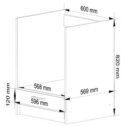 Modul inferior Akord Lima S60KU (White/Sonoma Oak) Thumb
