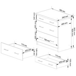 Modul inferior Akord Lima S80 SZ3 (White/Sonoma Oak) Thumb