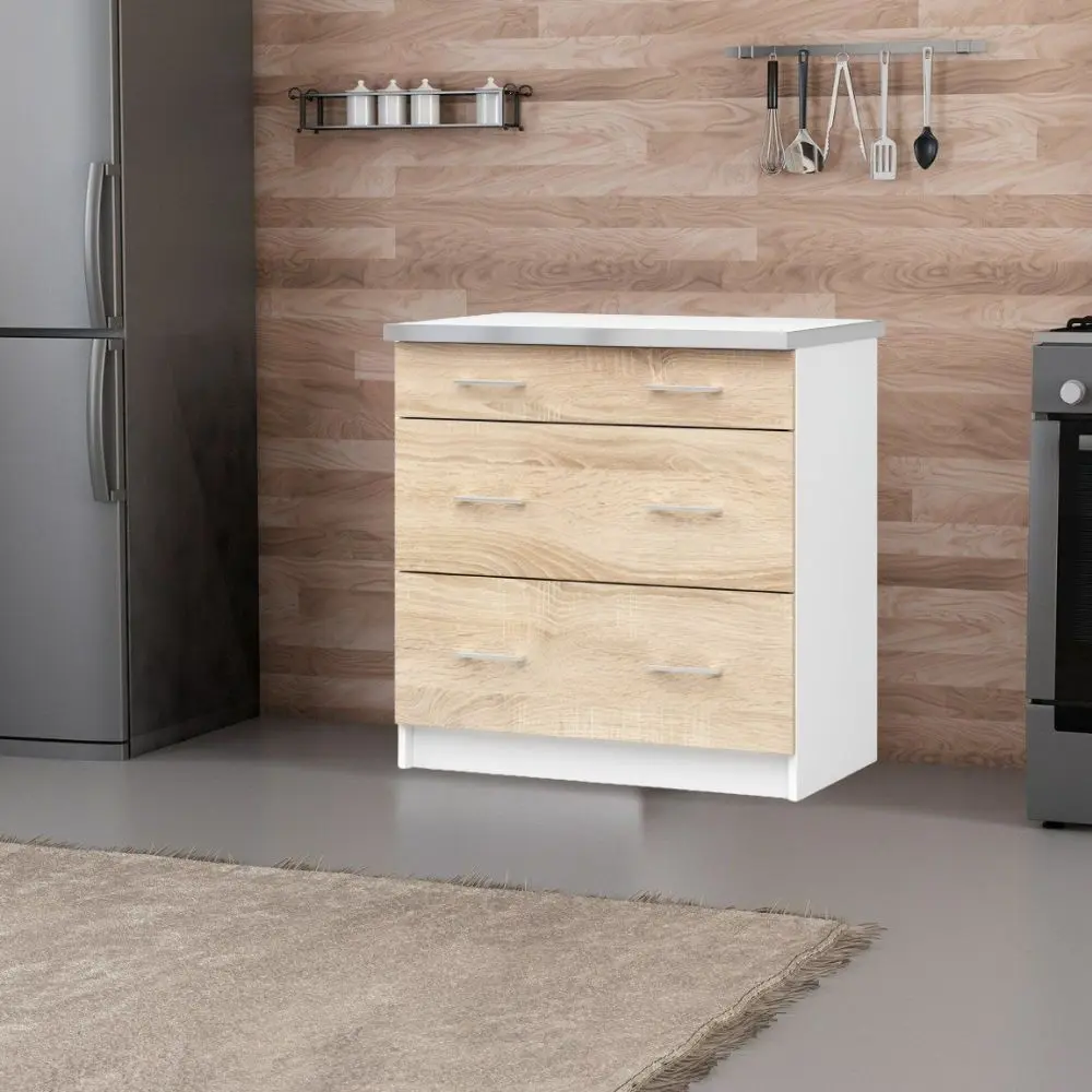 Modul inferior Akord Lima S80 SZ3 (White/Sonoma Oak)