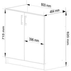 Modul inferior Akord Lima S80ZL (White/Sonoma Oak) Thumb