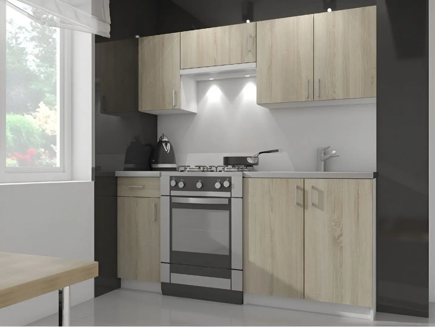 Modul inferior Akord Lima S80ZL (White/Sonoma Oak)