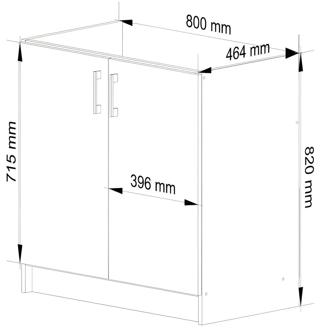 Modul inferior Akord Lima S80ZL (White/Sonoma Oak)
