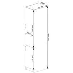 Penal Akord Lima S40/205/55 (White/Sonoma Oak) Thumb