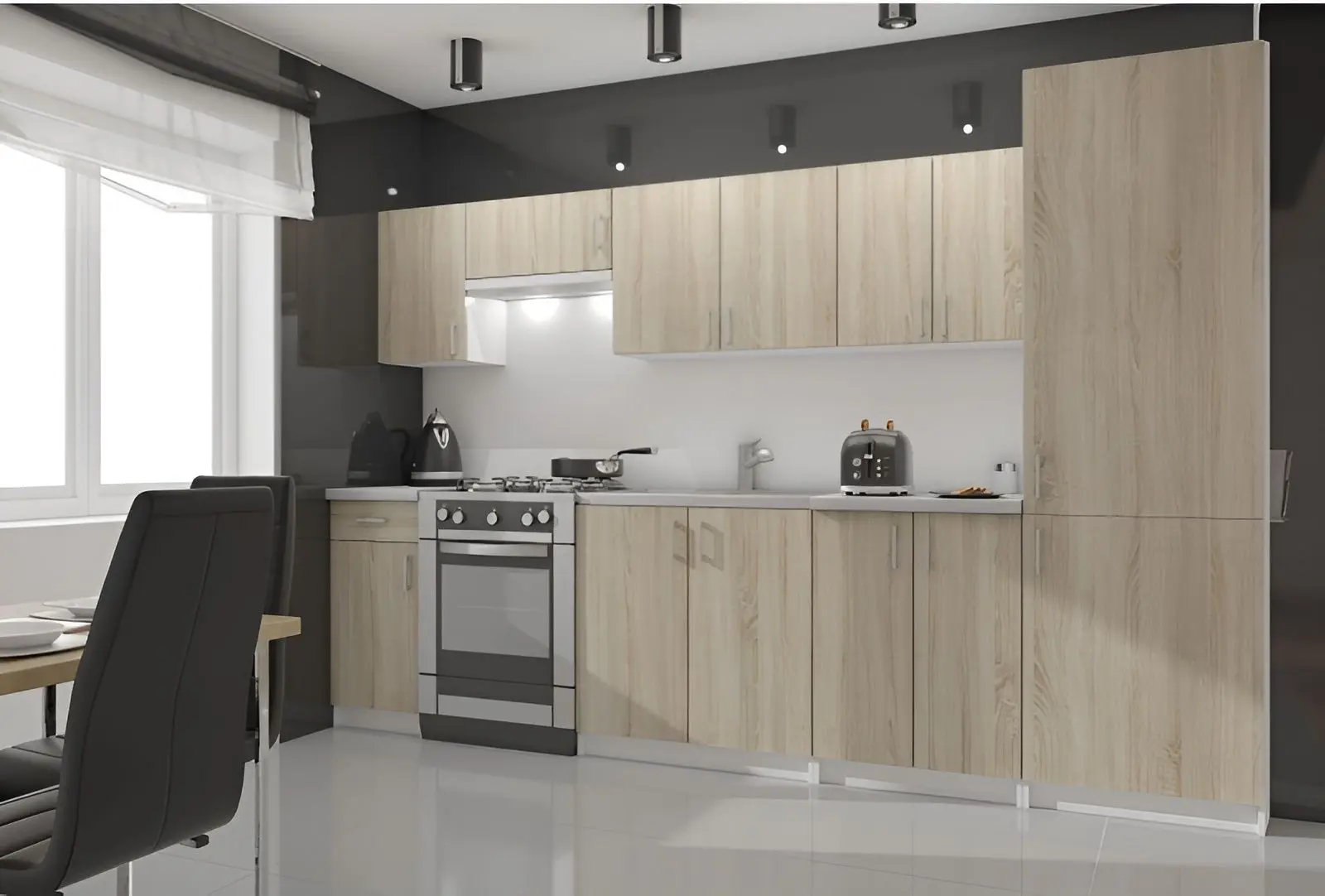 Penal Akord Lima S60LO/205 (White/Sonoma Oak)