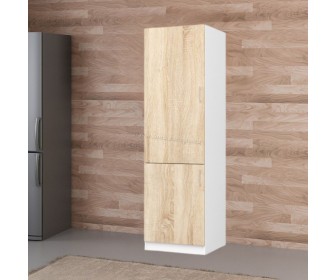 Пенал Akord Lima S60LO/205 (White/Sonoma Oak)