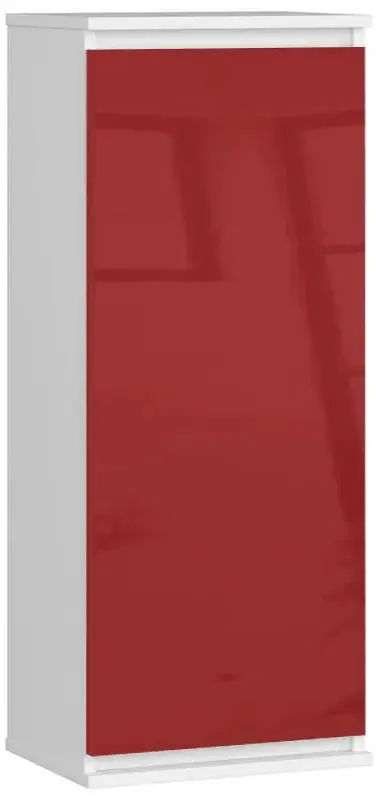 Dulap suspendat Akord W40 (White/Red Gloss)