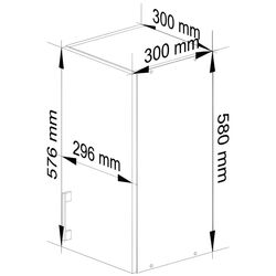 Modul superior Akord Lima W30/580 (White/Sonoma Oak) Thumb
