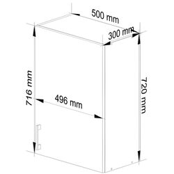 Modul superior Akord Lima W50/720 (White/Sonoma Oak) Thumb