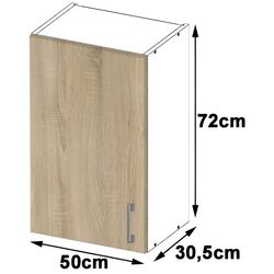 Modul superior Akord Lima W50/720 (White/Sonoma Oak) Thumb