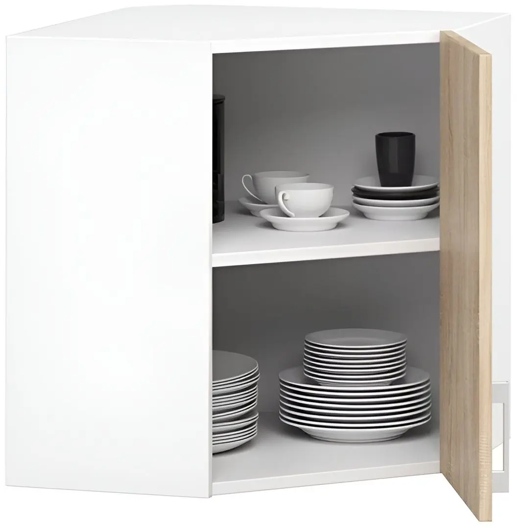 Верхний модуль Akord Lima W60/60N/580 (White/Sonoma Oak)