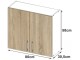 Modul superior Akord Lima W80/580 (White/Sonoma Oak)