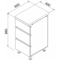 Modul inferior Ambianta Astra 400 DI (Gri) Thumb