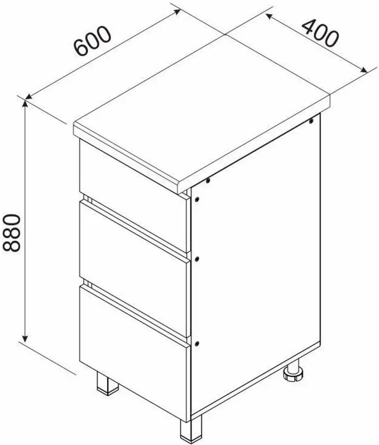 Modul inferior Ambianta Astra 400 DI (Gri)