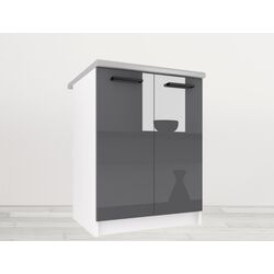 Нижний модуль Belini INF SD2-60/0/WT/S/BB/B1 (Gray High Gloss)