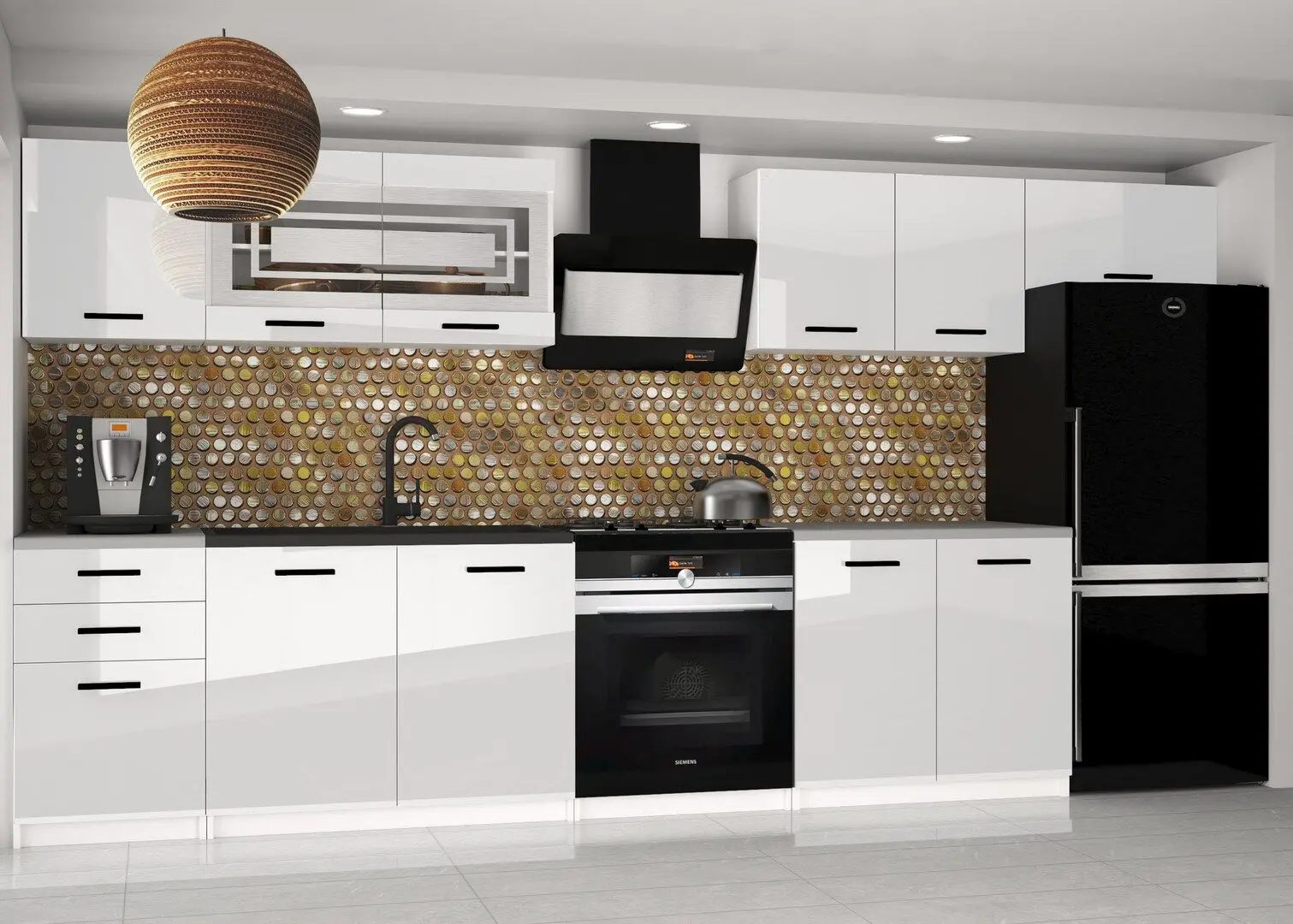 Нижний модуль Belini INF SD80/0/WT/W/BB/B1 (White High Gloss)